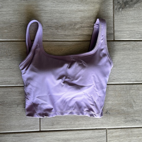 Tops - NEW lavender long line sports bra tank top